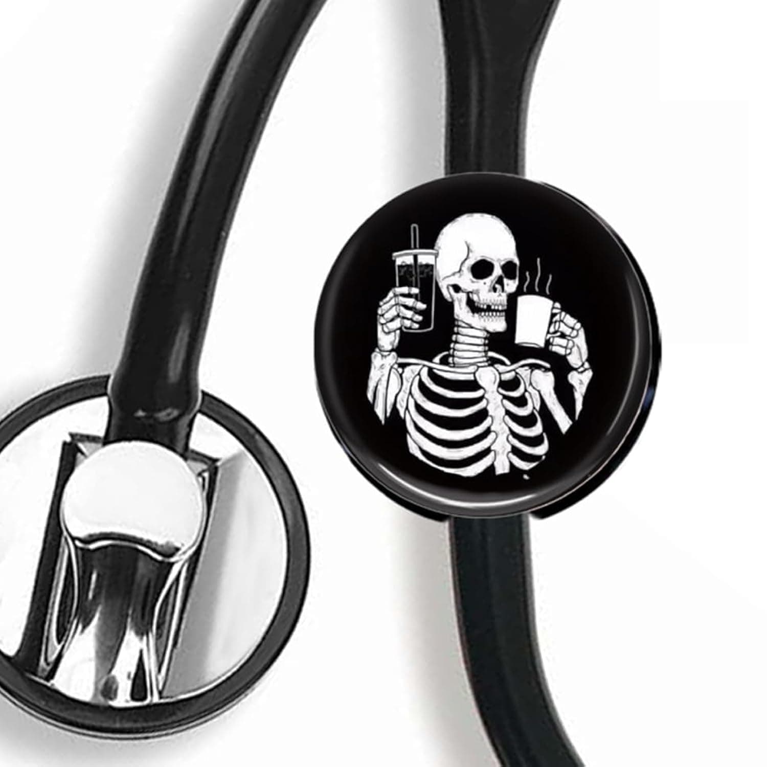 Skull Stethoscope Tag Personalized,Nurse Doctor Stethoscope ID Tag Customized, Medical Stethoscope Name Tag