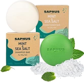 Shampoo Bar and Conditioner Bar Set - Promote Hair Growth & Purifying, Paraben Free and Sulfate Free for Men & Women Dandruff Oily Hair, 2pcs