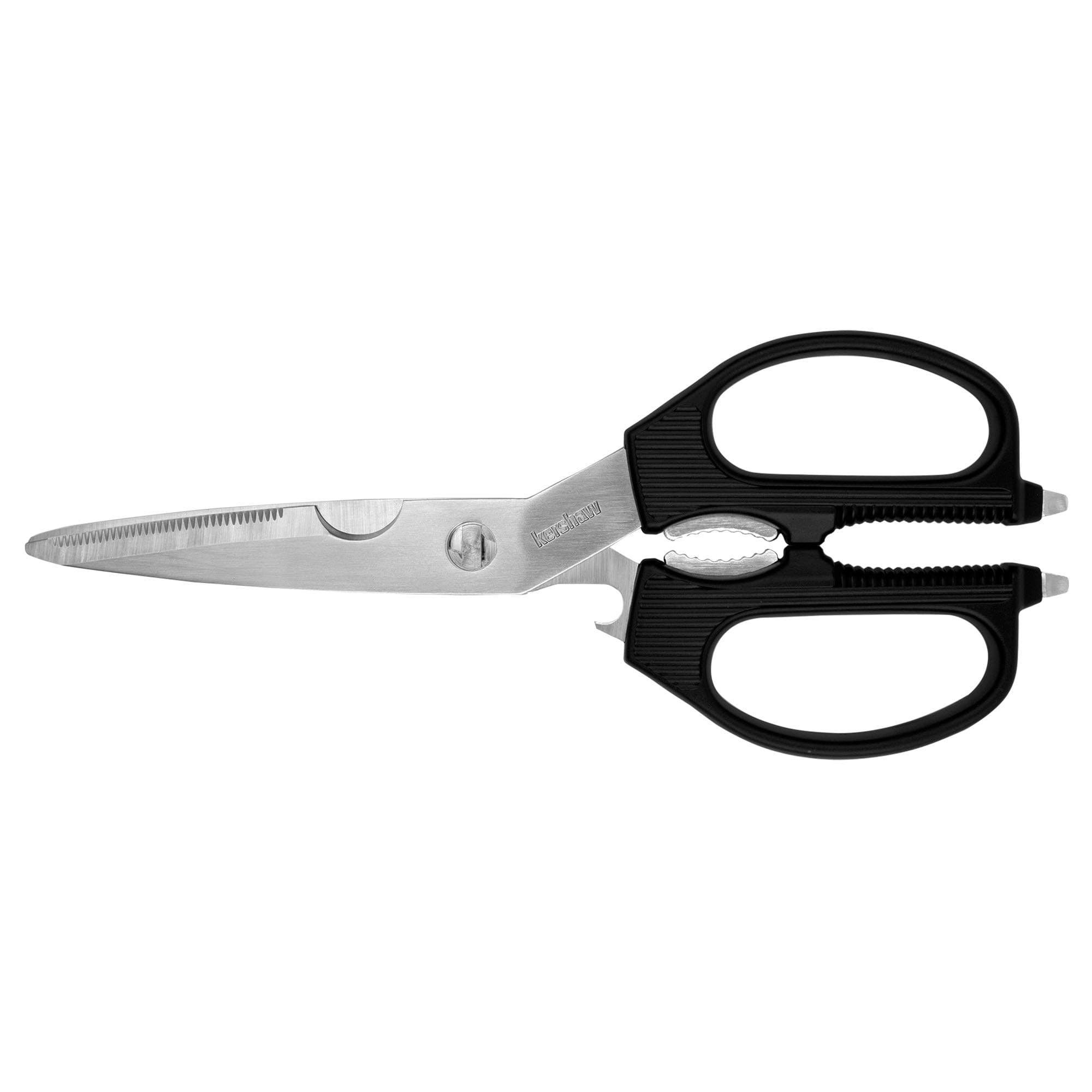 Taskmaster Shears, Black, Multi-Purpose Shears, with 3.5 Inch Stainless Steel Blades, Kitchen and Utility Scissors with Built-in Tools, Bottle Opener, and Screwdriver Tips