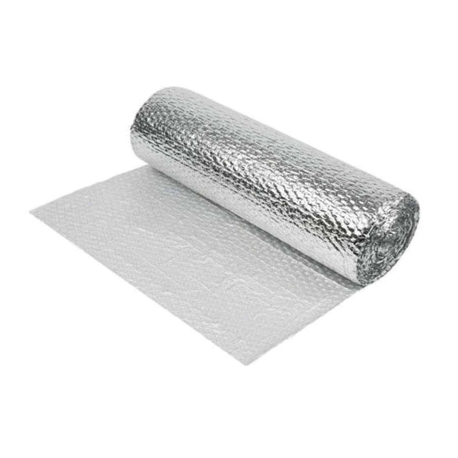 Yuzet 1.2m x 15m Silver Multi-Purpose Double Aluminium Bubble Insulation Foil. Loft, Wall, Home, Caravan, Attic, Garage, Roofs