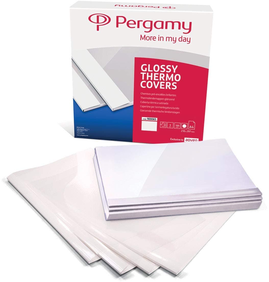 900065 Thermal Binding Covers 9 mm Shiny White