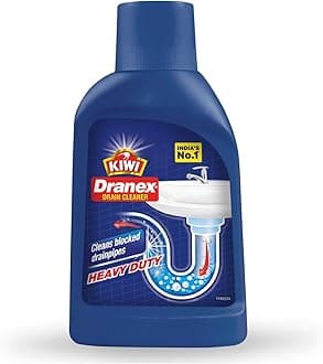 Kiwi Mr. Muscle Kiwi Dranex Drain Cleaner Powder, 375g | Removes Clogs, Blockages in Washbasin, Septic Tank, Sinks, Pipes in Just 30 Minutes