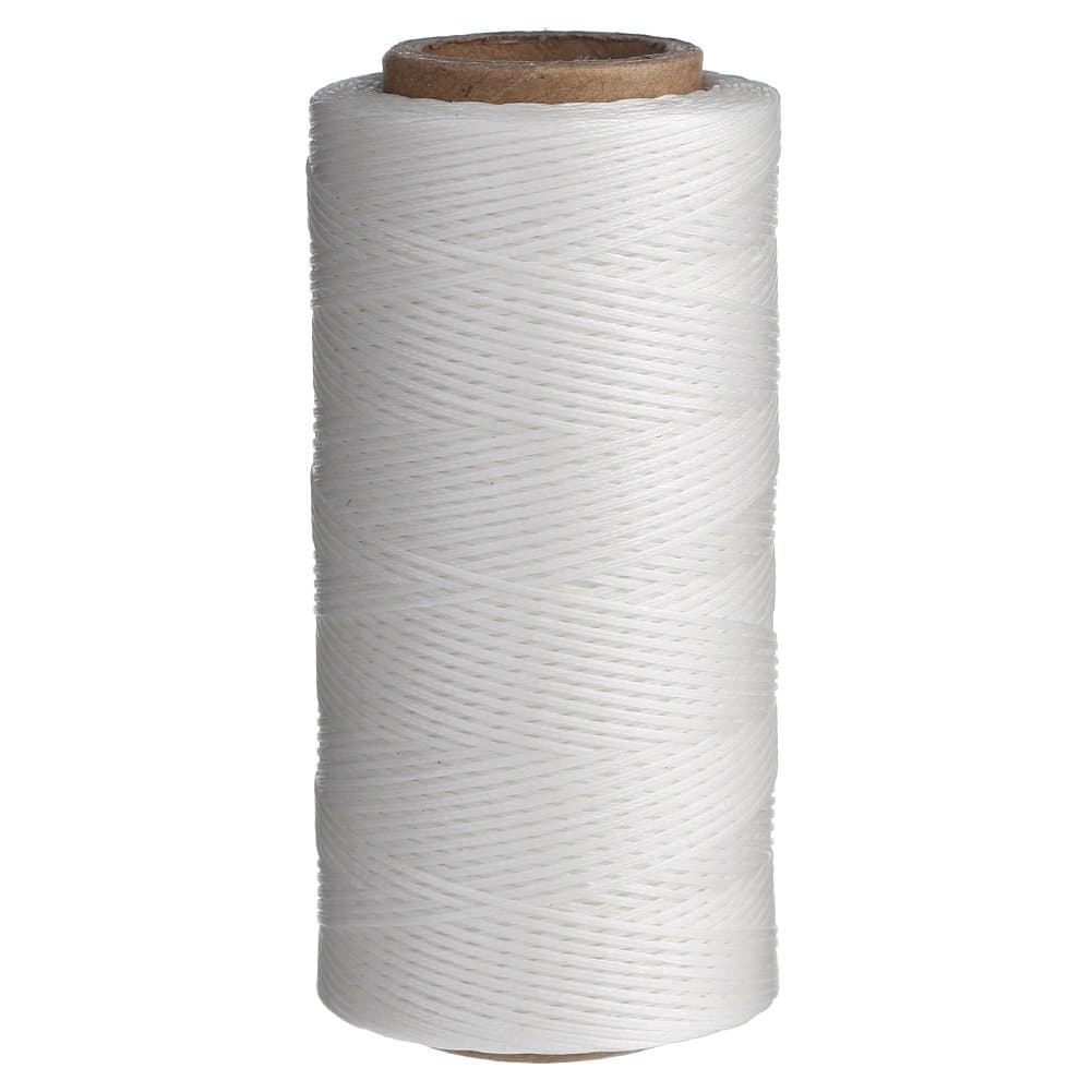 260m 150D 1mm Leather Sewing Waxed Thread Cord Spools (White)