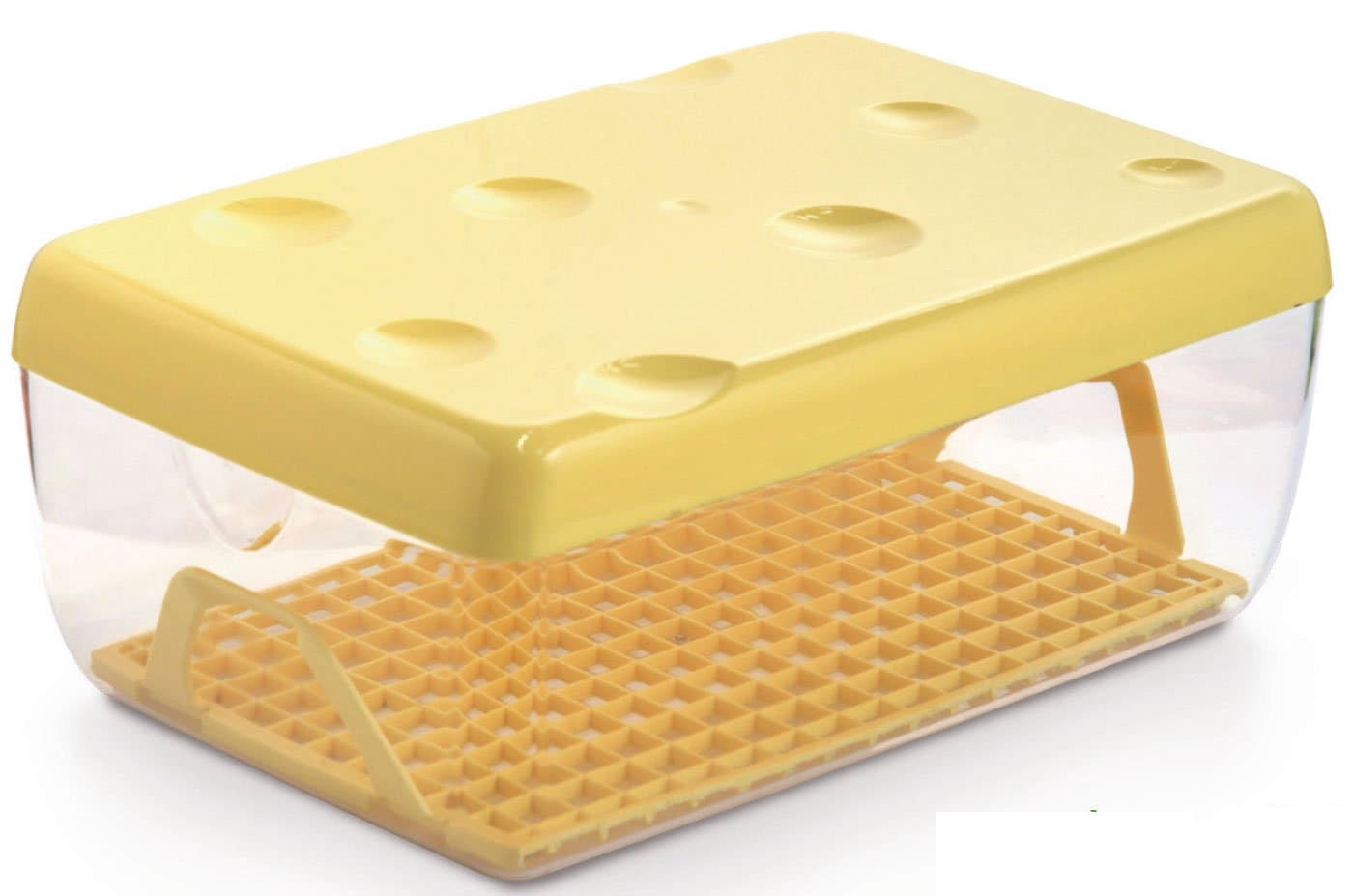 Kigima cheese box with insert, transparent/yellow (Cheese Box 3l)