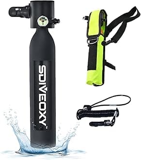 Diving Cylinder - 0.5L Scubas Diving Tank Scubas Tank,3000Psi/200Bar Diving Air Tank, Scubas Diving Gear Set Scubas Oxygen Cylinder Kit, Snorkeling Dive Bottle