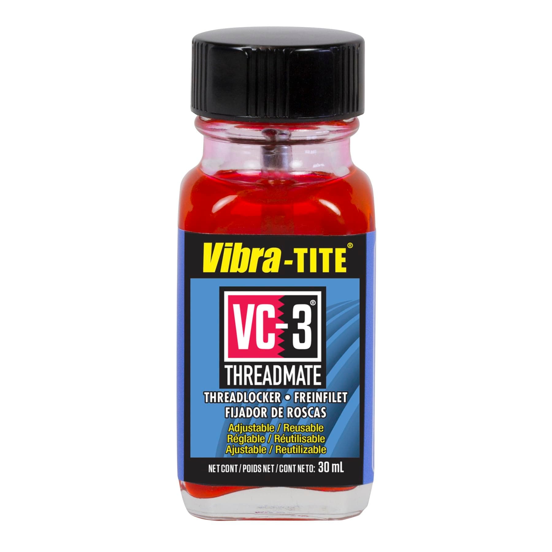 Vibra-TITE VC-3 Threadmate, 30 ml Bottle with Brush Cap Applicator