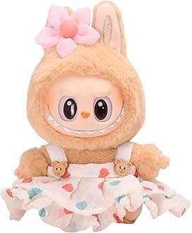 Doll Clothes For Labubu Accessories, Stylish Kawaii Outfit Set, 6 Pieces Suitable For 15cm 17cm Doll, Dress to Impress Dolls , Clothing Set Replacement (NO Doll)