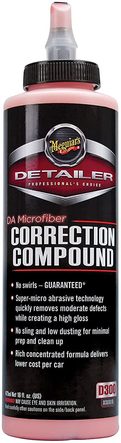 DA Microfiber Correction Compound D30016, Car Compound for Use with a DA Polisher and Microfiber Cutting Disc, Removes Swirls, Scratches, Water Spots, and Oxidation, 16 Oz