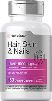Hair Skin and Nails Vitamins | 150 Caplets | with Biotin and Collagen | Supplement for Women and Men | Non-GMO, Gluten Free