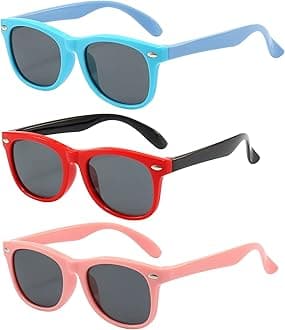 3 Pack kids sunglasses for Boys Girls Kids Polarized Sunglasses