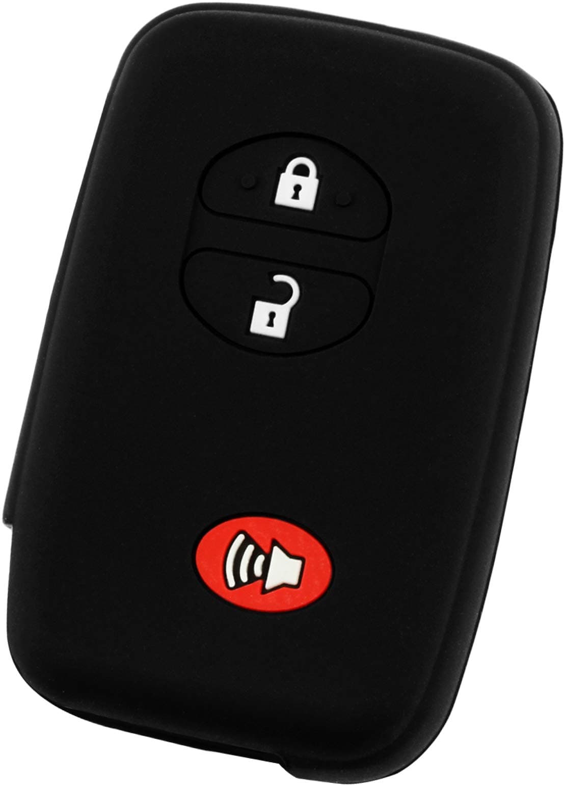 KeylessOption KeyGuardz Keyless Entry Remote Car Smart Key Fob Shell Cover Soft Rubber Case for Toyota Rav4 Highlander Venza 4Runner Landcruiser