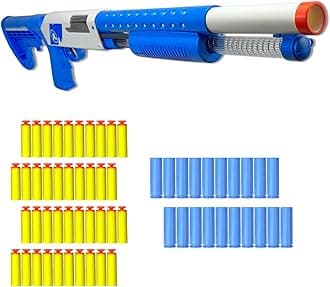 AGM MASTECH Pump Action Foam Blaster Model for Adults 14+, Realistic Shell Ejecting Shotgun with Adjustable Stock and Safety Lock, Soft Dart Launcher for CS Game & Cosplay Prop