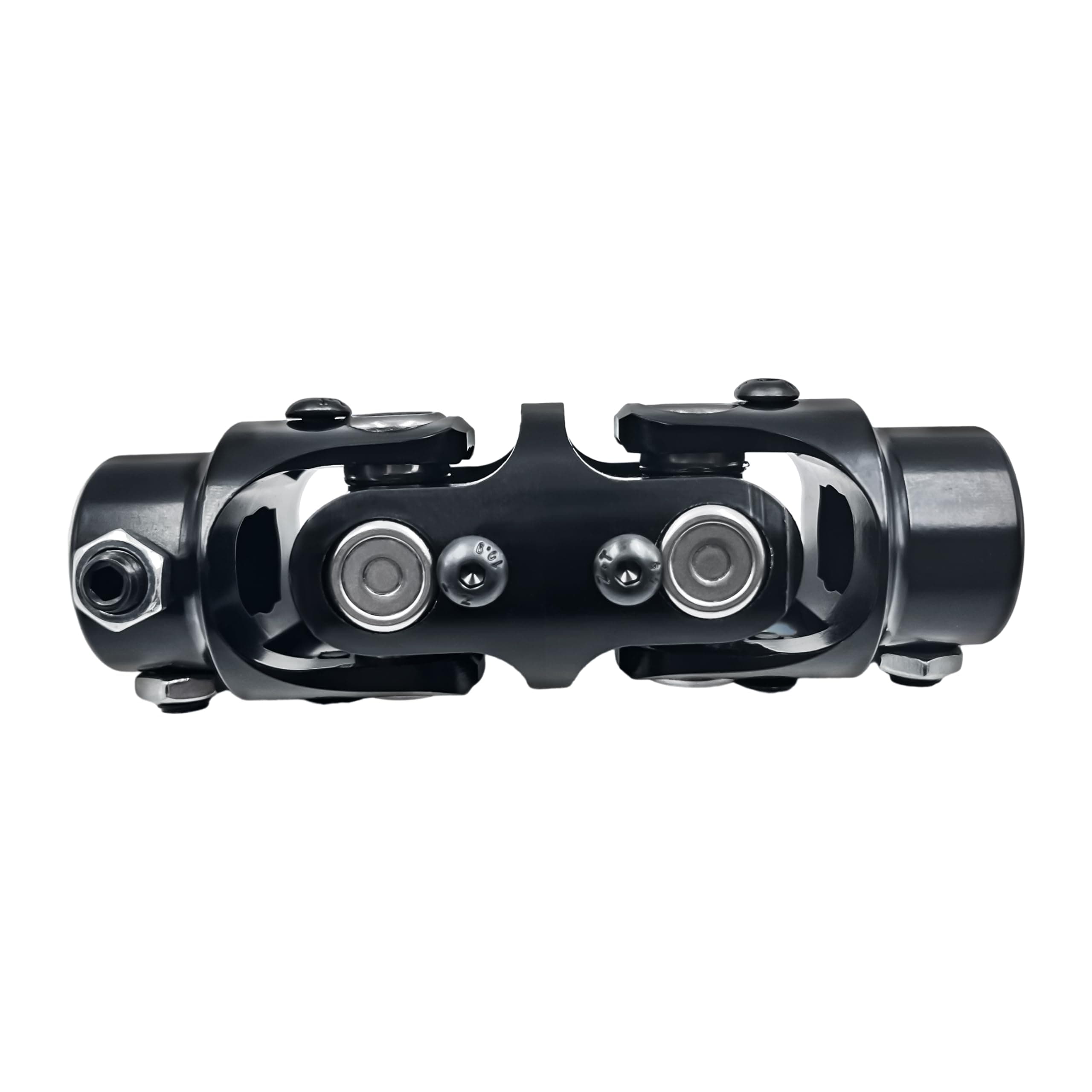 Hex AutopartsDouble Steering U-Joint Coupler Column Shaft Universal Black (1, 3/4" DD x 3/4" DD)
