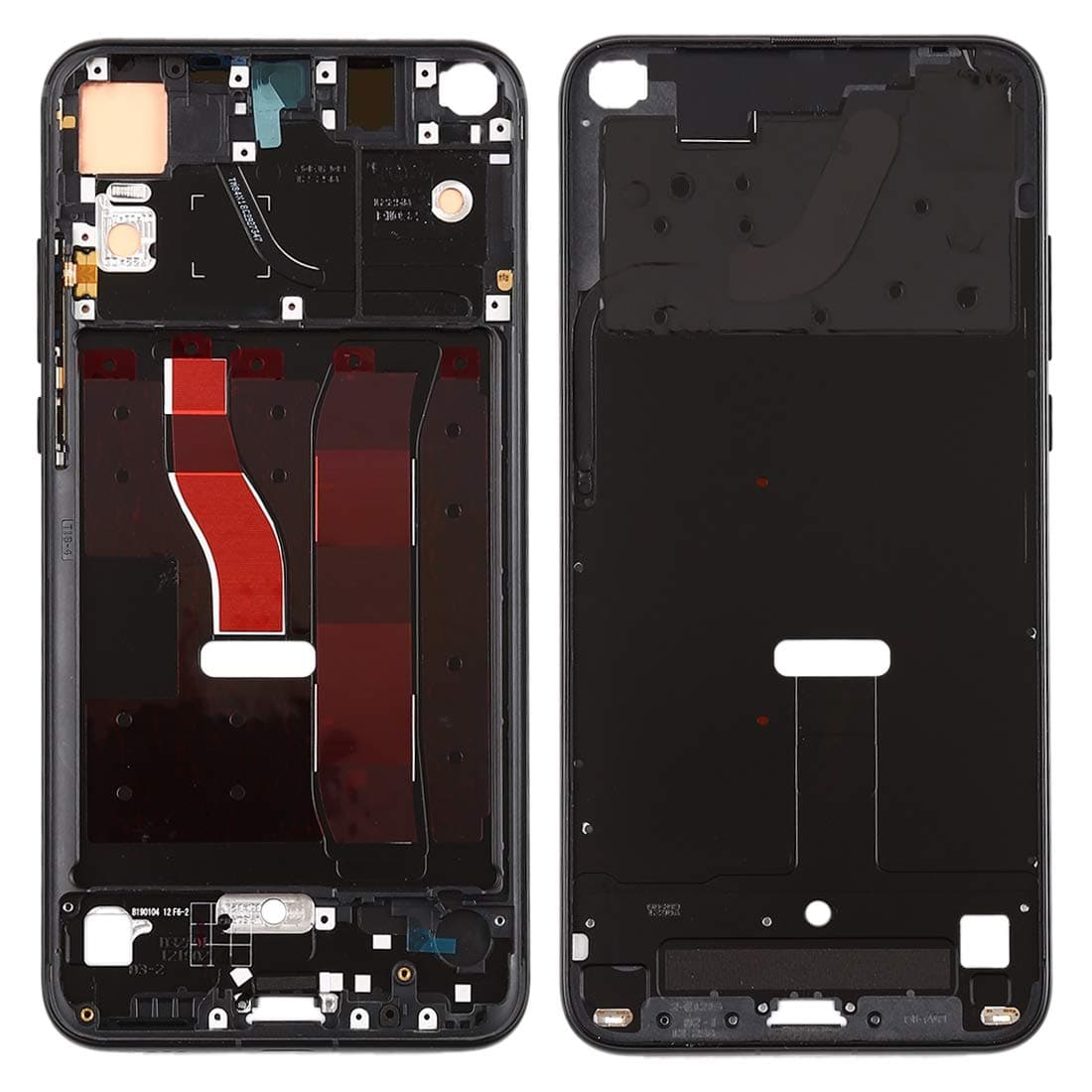 Mobile Phone Replacement Parts Front Housing LCD Frame Bezel Plate with Side Keys for Huawei Honor V20