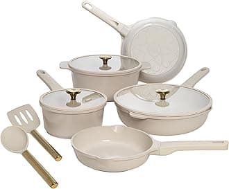 Cast Aluminum Cookware Set, Cream
