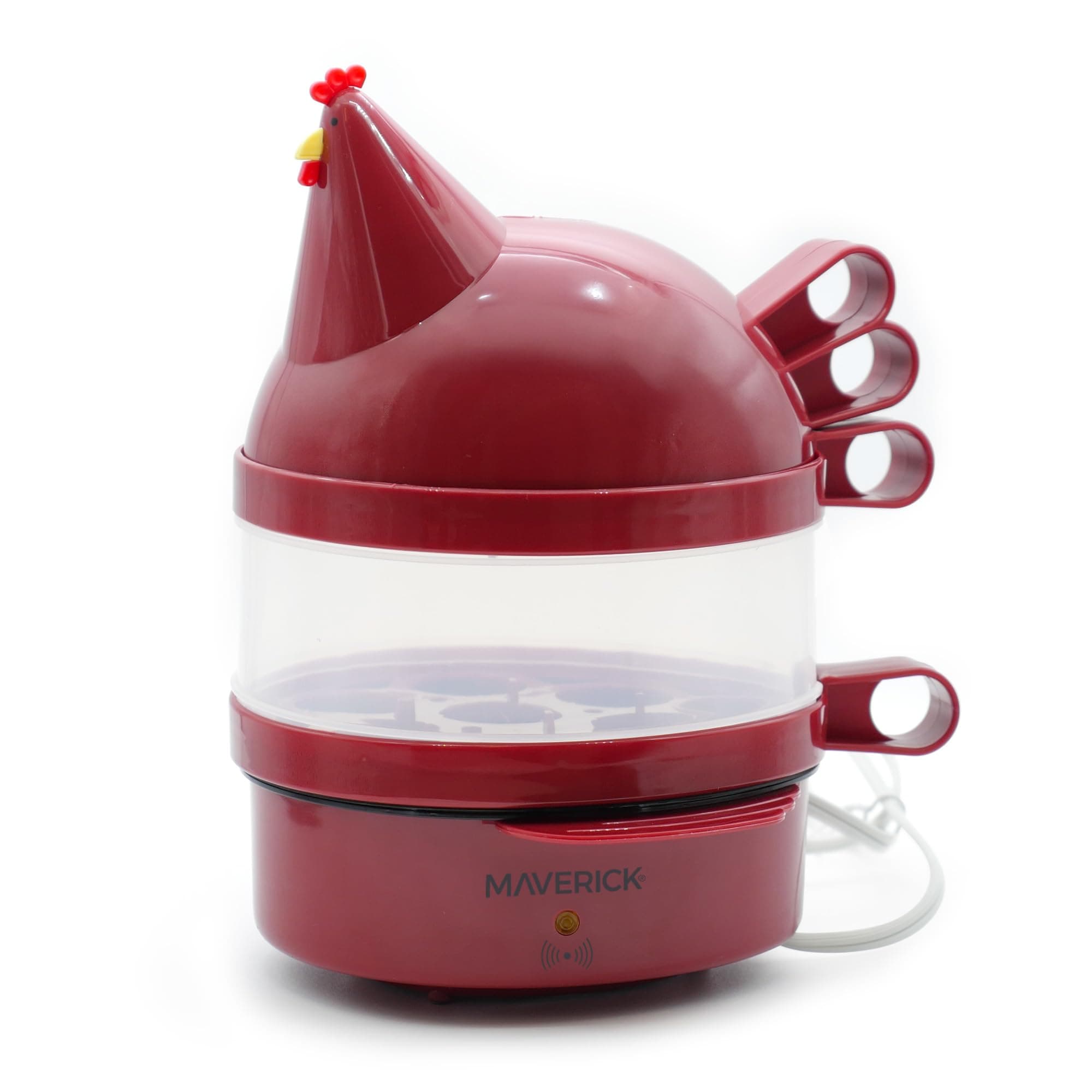 Maverick SEC-14 HENRIETTA HEN EGG COOKER | 14 Egg Capacity Electric Egg Maker for Hard, Soft & Poached Eggs | Fun Retro Hen Design, Dishwasher Safe - Red