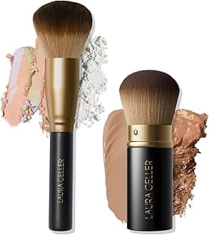 LAURA GELLER NEW YORK Blending Beauties Two-Piece Makeup Brush Gift Set for Powders and Foundation
