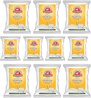 Gavyratan Pure and Natural A2 Desi Cow Skimmed Milk Powder for Tea Coffee (500g, Pack of 10)