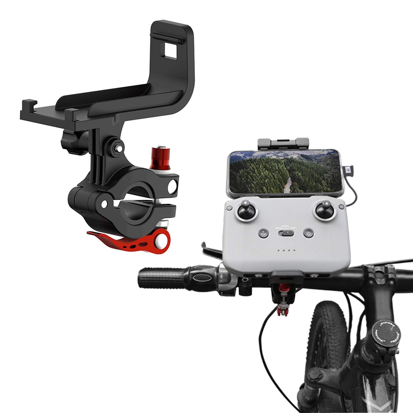Tineer Remote Controller Holder on Bicycle Mount for DJI Mavic Air 2/Mavic Mini 2/Mavic AIR 2S Accessory,Stabilizer Bike Handle Bar Bracket Clamp Clip