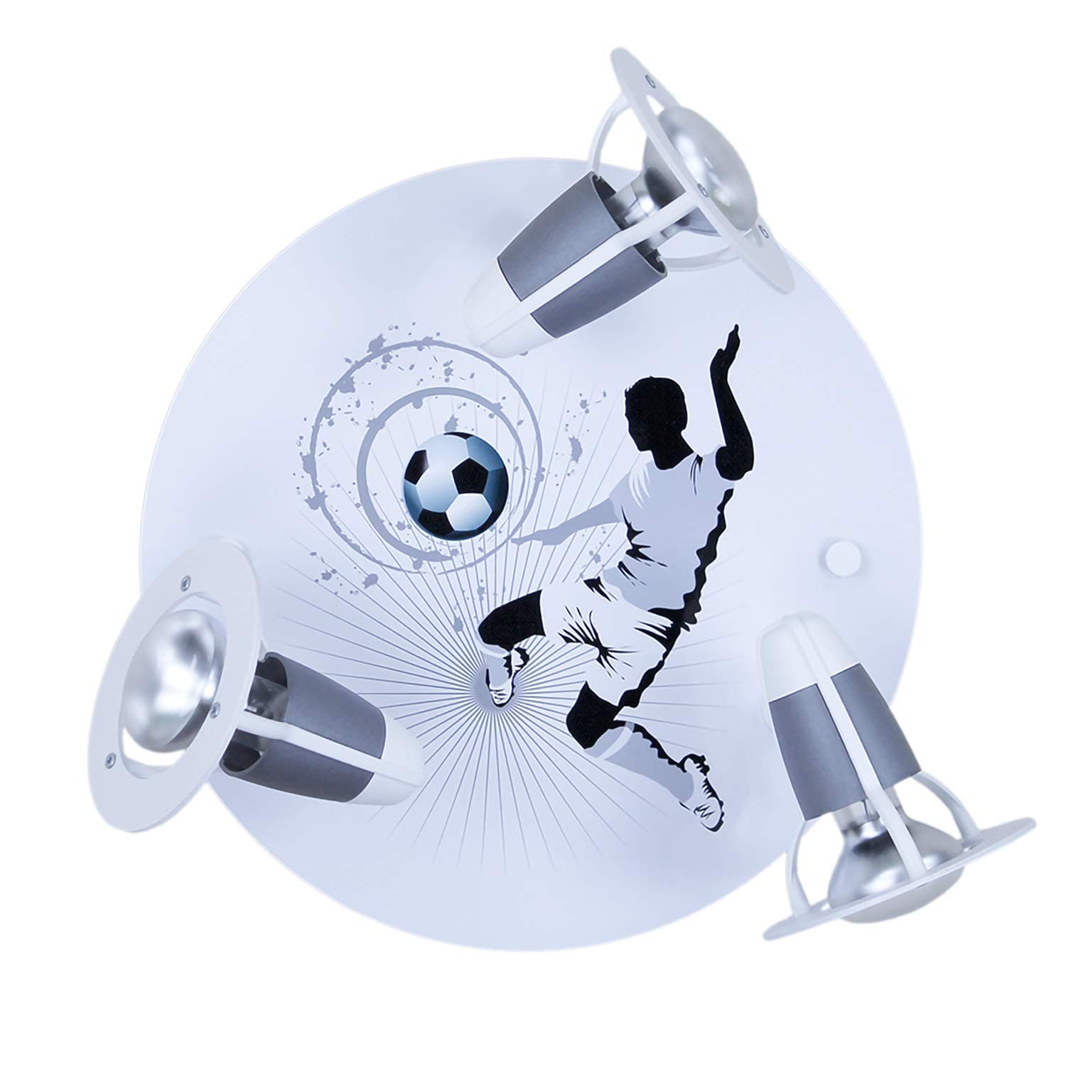 elobraFußballlampe Soccer White/Silver