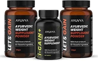 Ayuvya i-Gain+ & Lets Gain Combo | i-Gain+ Helps In Improving Appetite, Digestion & Nutrient Absorption | Lets Gain Helps in increasing Muscle Mass & Strength | As Seen On Shark Tank