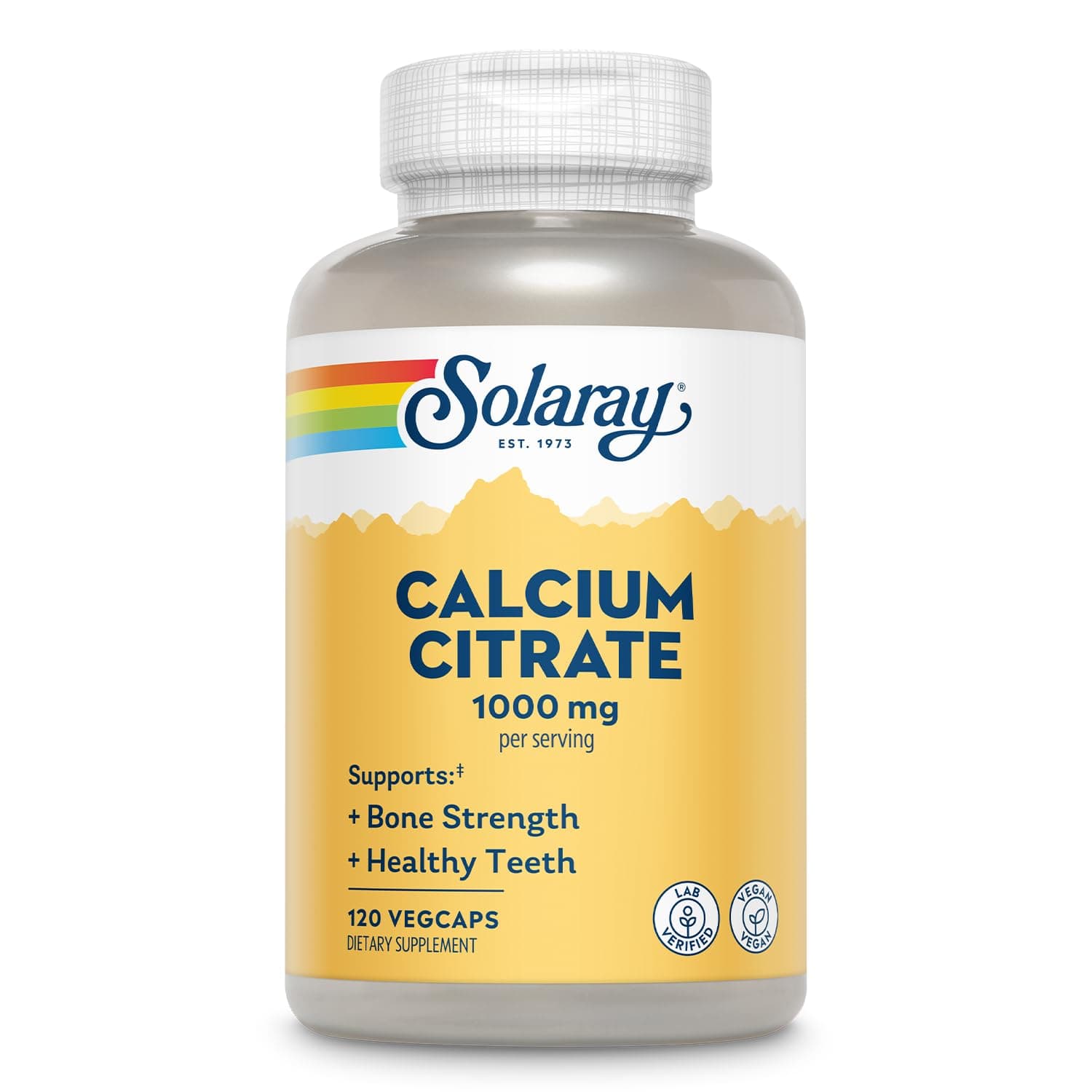 Solaray Calcium Citrate Capsules, 1000mg, 120 Count