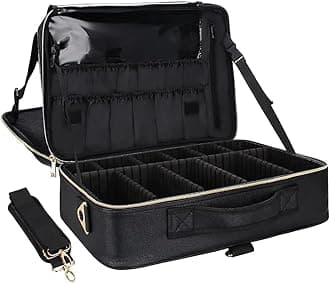 Relavel Rolling Makeup Case, Makeup Backpack Professional Makeup Artist Train Case