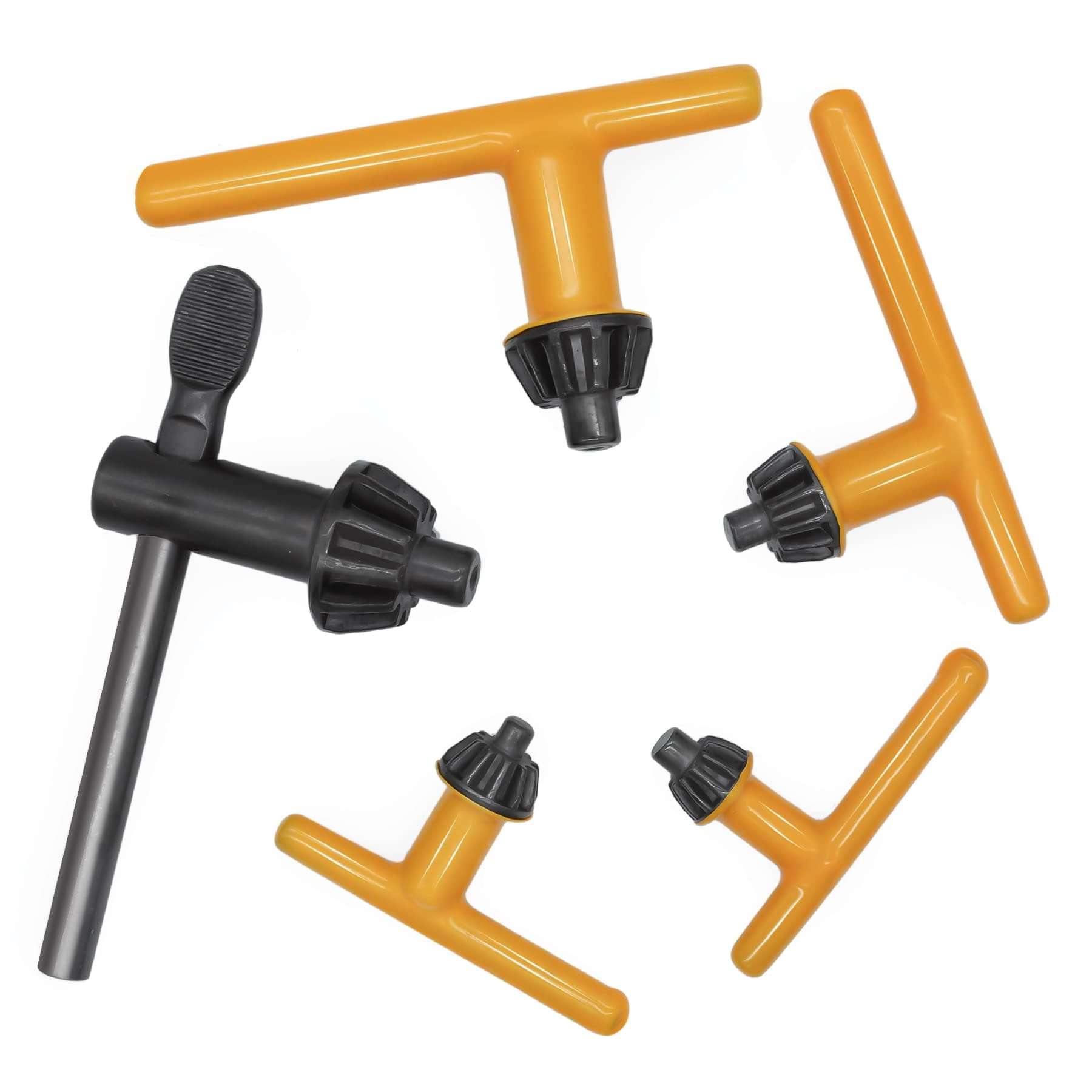 Replacement Drill Chuck Key Wrench Electric Drill Clamping Tool (Chuck Diameter: 3/4" / 5/8" / 1/2" / 3/8" / 1/4") - 5 Sizes