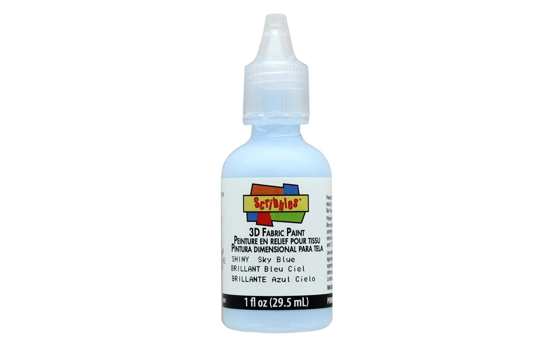Duncan Crafts Scribbles Dimensional Fabric Paint 1 Oz. Bottle: Shiny Sky Blue
