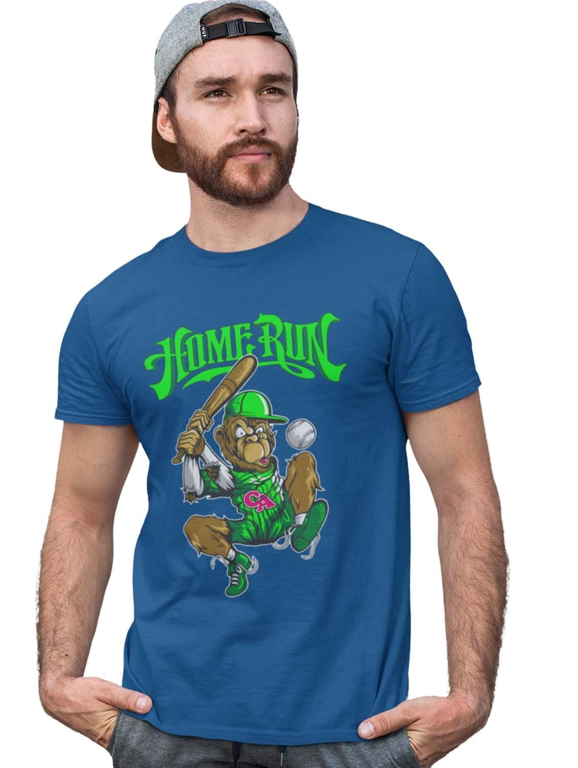 UNiOWN STORE Home Run, Monkey Playing (Blue T) - Foremost Gifting Material for Your Friends and Close Ones