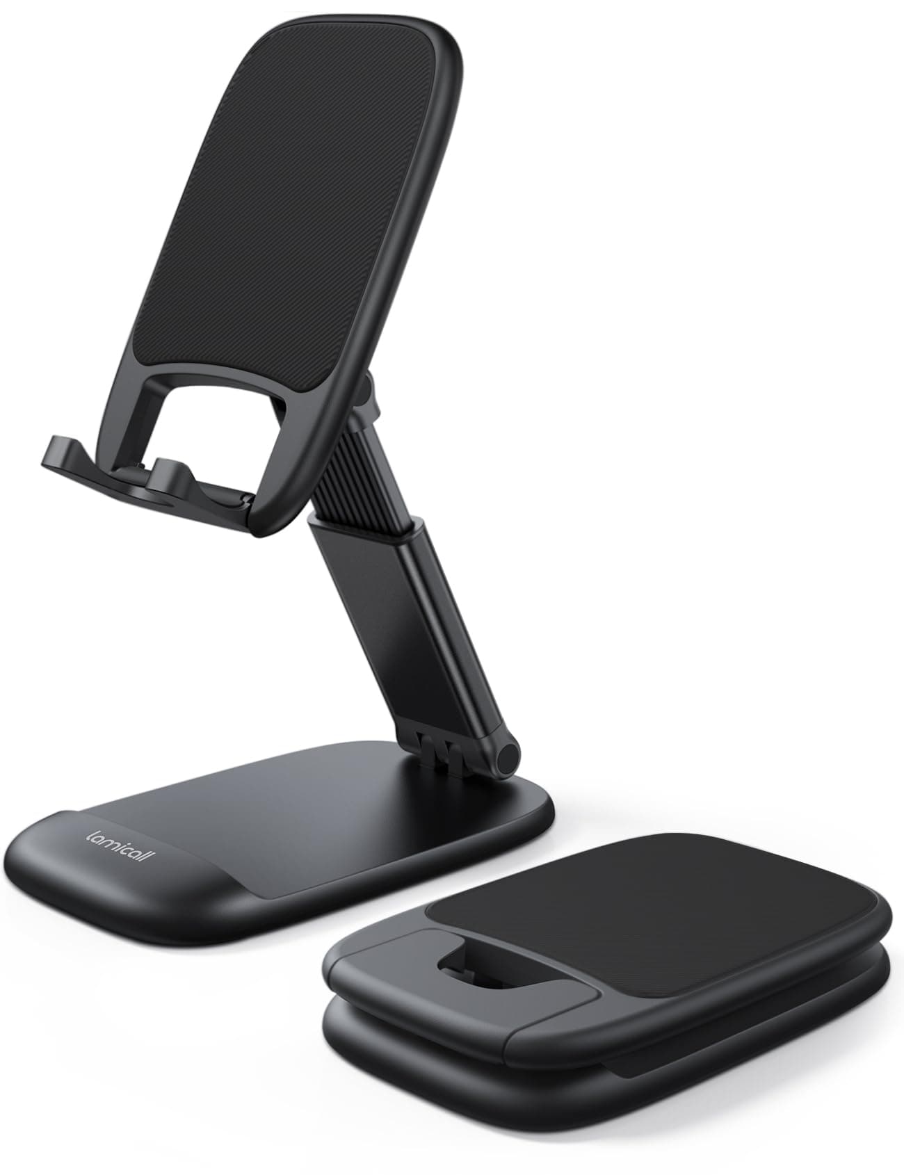Lamicall Cell Phone Stand for Desk - [Height Adjustable] Foldable Mobile Phone Holder, Portable Stand for iPhone 17 16 15 14 13 12 11 Pro Max Plus Air, Galaxy S25, Telephone, Office Gift Accessories