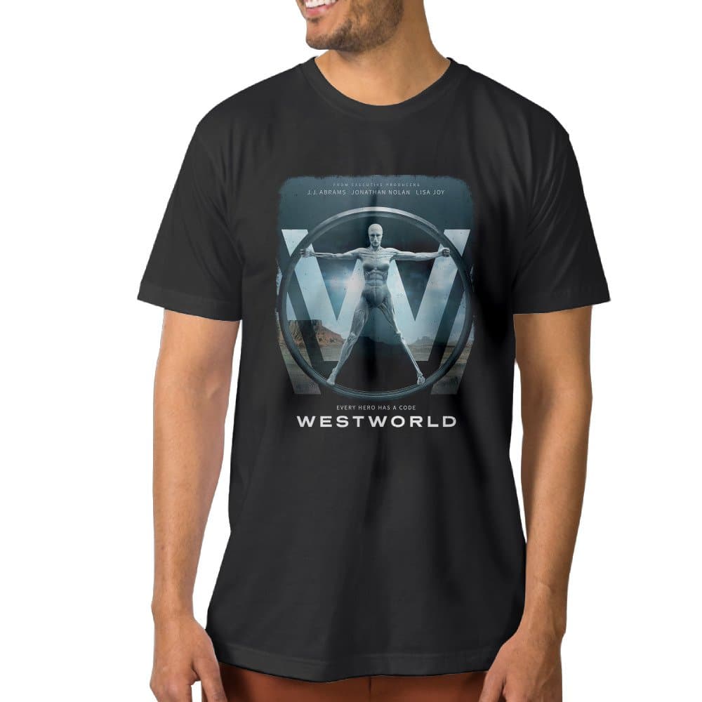Westworld Every Hero Has Code T-Shirts Mens Black