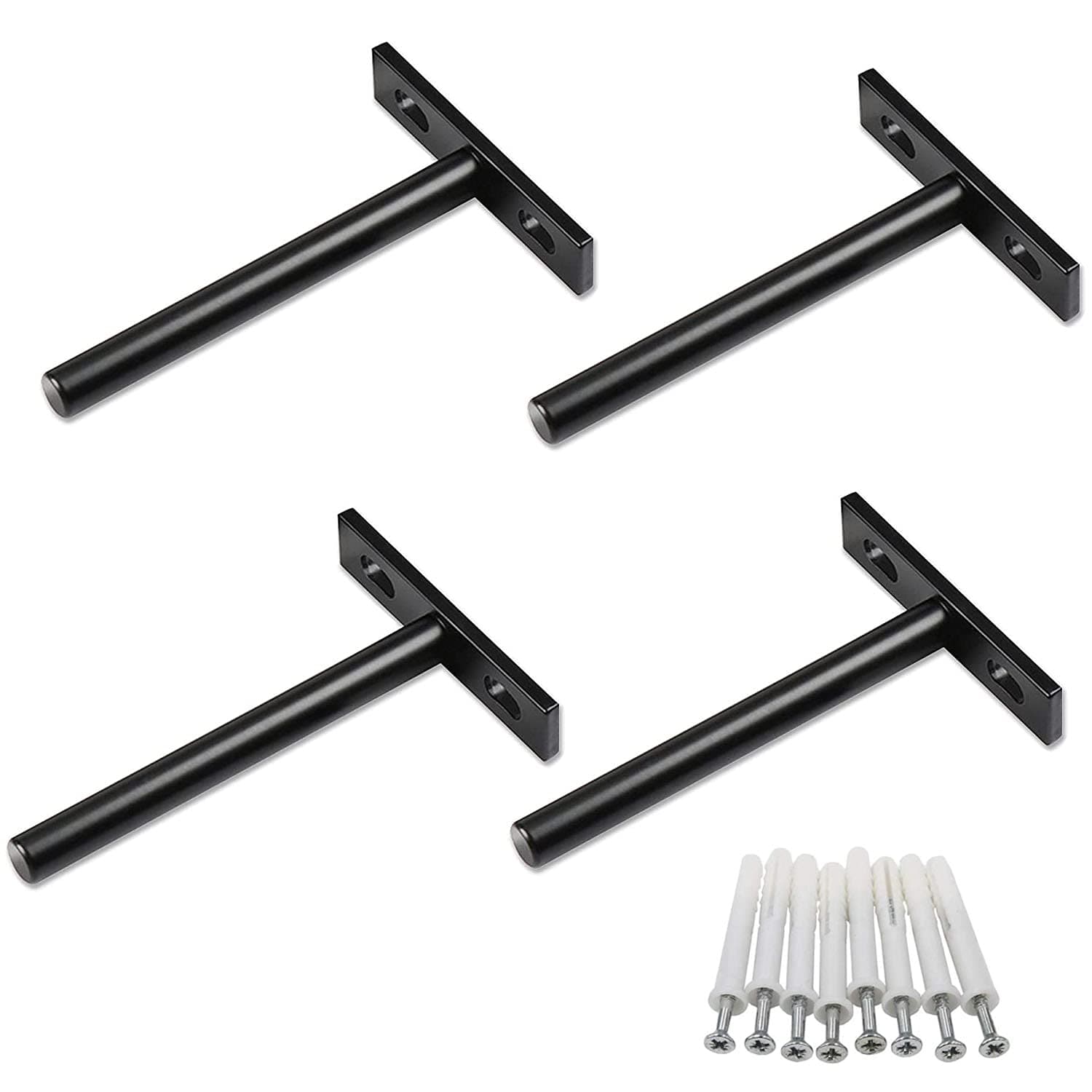 4" Floating Shelf Bracket (4 pcs),Invisible Support Bracket Blind Shelf Supports Hidden Shelf Support Brackets Hardened Concealed Floating Shelf Blind Wall Shelf Solid Steel Brackets