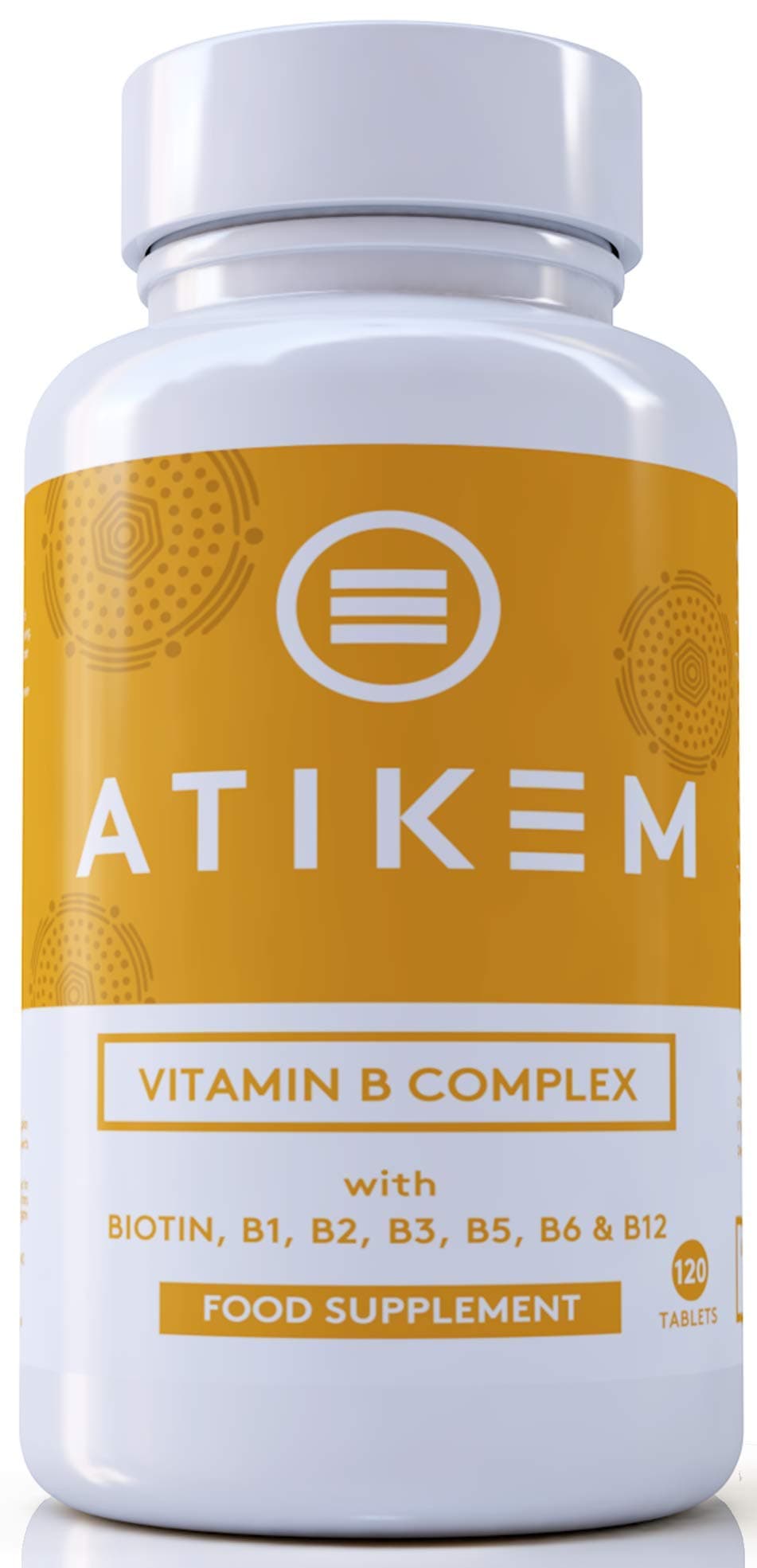 Vitamin B Complex - Natural Energy 120 Tablets (4 Months Supply) All 8 B Vitamins Biotin B12 B1 B2 B3 B5 B6 & B9 Vegan Vegetarian
