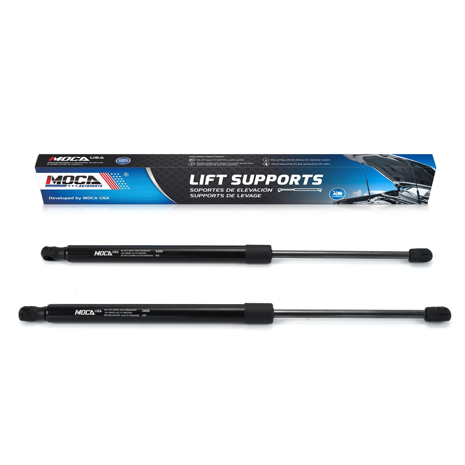 MOCA 6137 Rear Tailgate Lift Support Shock Struts Compatible with 2005-2015 for Nissan Xterra Base & PRO-4X & S & SV & XE Sport Utility, 2005-2013 for Nissan Xterra Off-Road SE Sport Utility