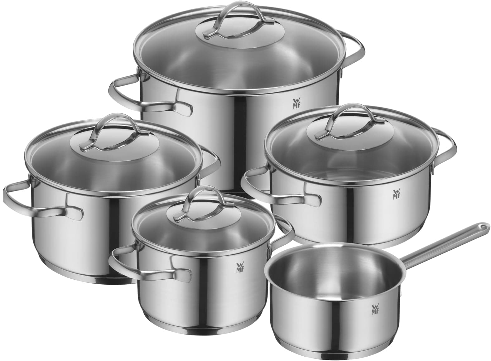 WMF Provence Plus Cromargan Pot Set, Silver, 5-Piece
