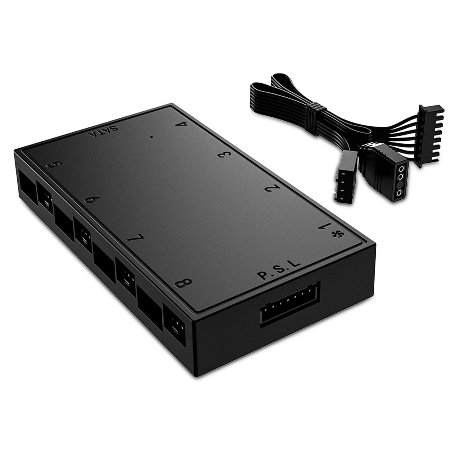 ID-COOLING HA-08 Fan Hub for Computer Internal Fans, 8 PWM Ports+8 ARGB Ports, ARGB Motherboard Sync, SATA Powered PWM Functional Fan Adapter