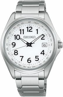 Seiko Watch Seiko Selection Titanium Solar Wave World Time Function Men's Wristwatch, 1 piece