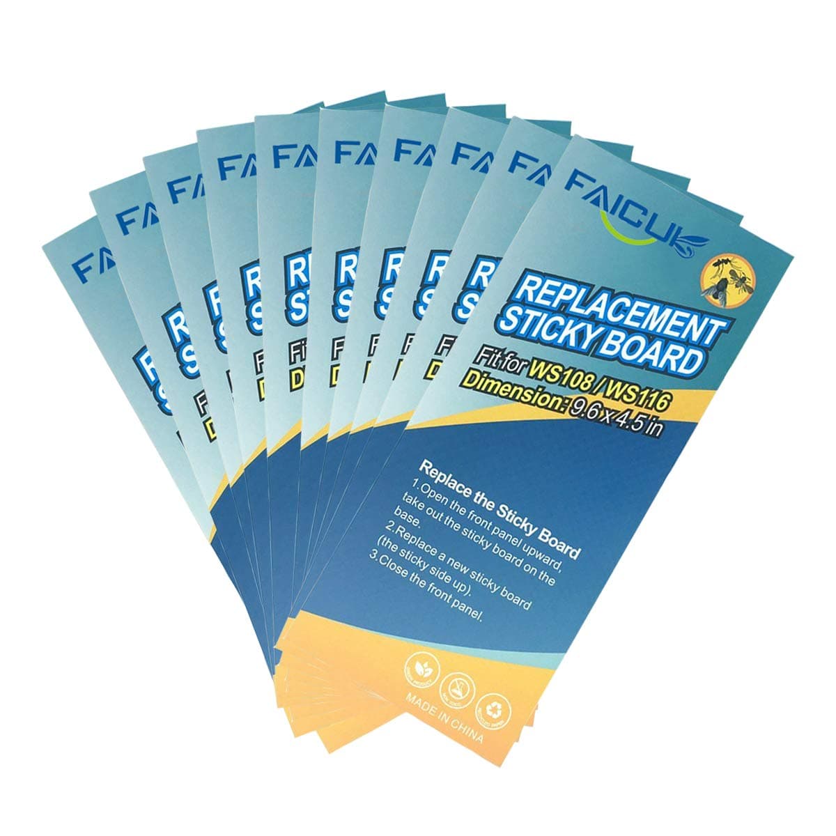 Replacement Glue Board for WS108 Wall Sconce Fly Light - Pack of 10