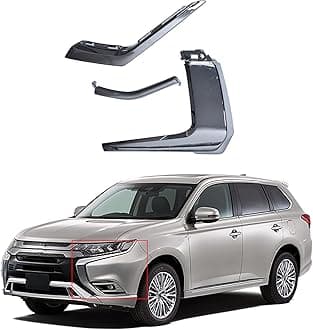 3-Piece Front Bumper LH Chrome Trim Set - Molding Strip Replacement for Outlander 2016-2019 (6407A141, 6407A145, 6407A143)