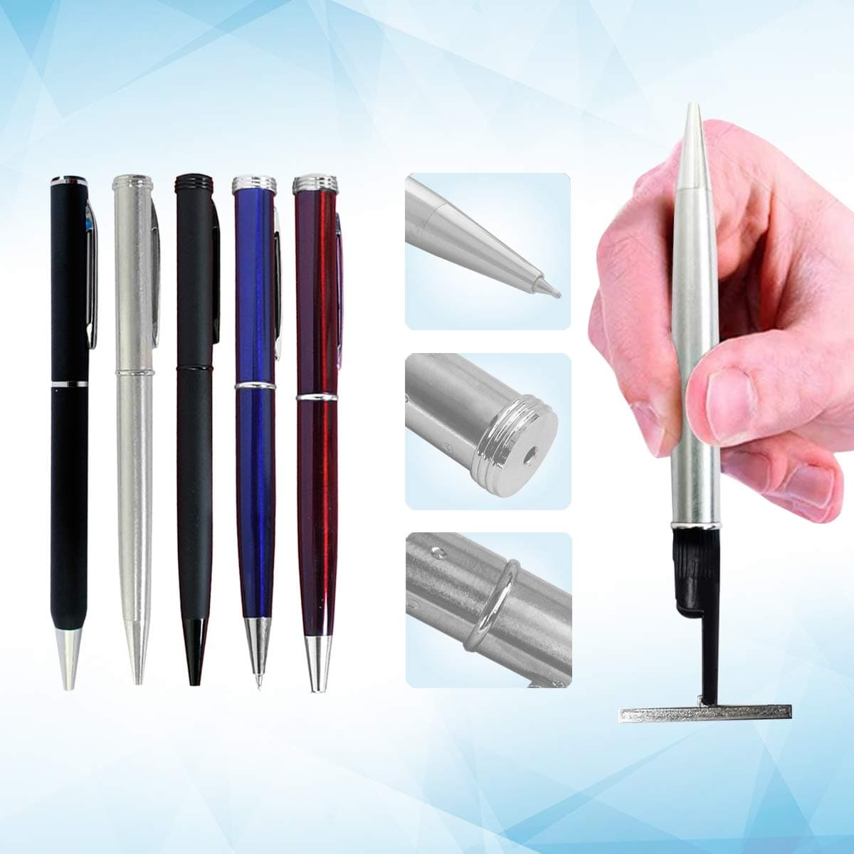 Ball Pen With Pre Inking Stamp, Multicoloured