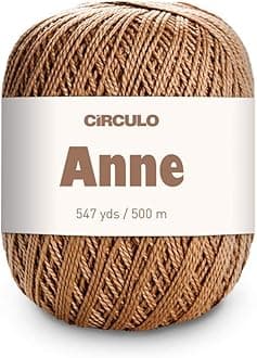 CIRCULO Anne Yarn for Crocheting & Knitting, 100% Mercerized Brazilian Virgin Cotton, Soft Fingering Weight, 547 Yds, 5.19 Oz - Color 7148 Craft