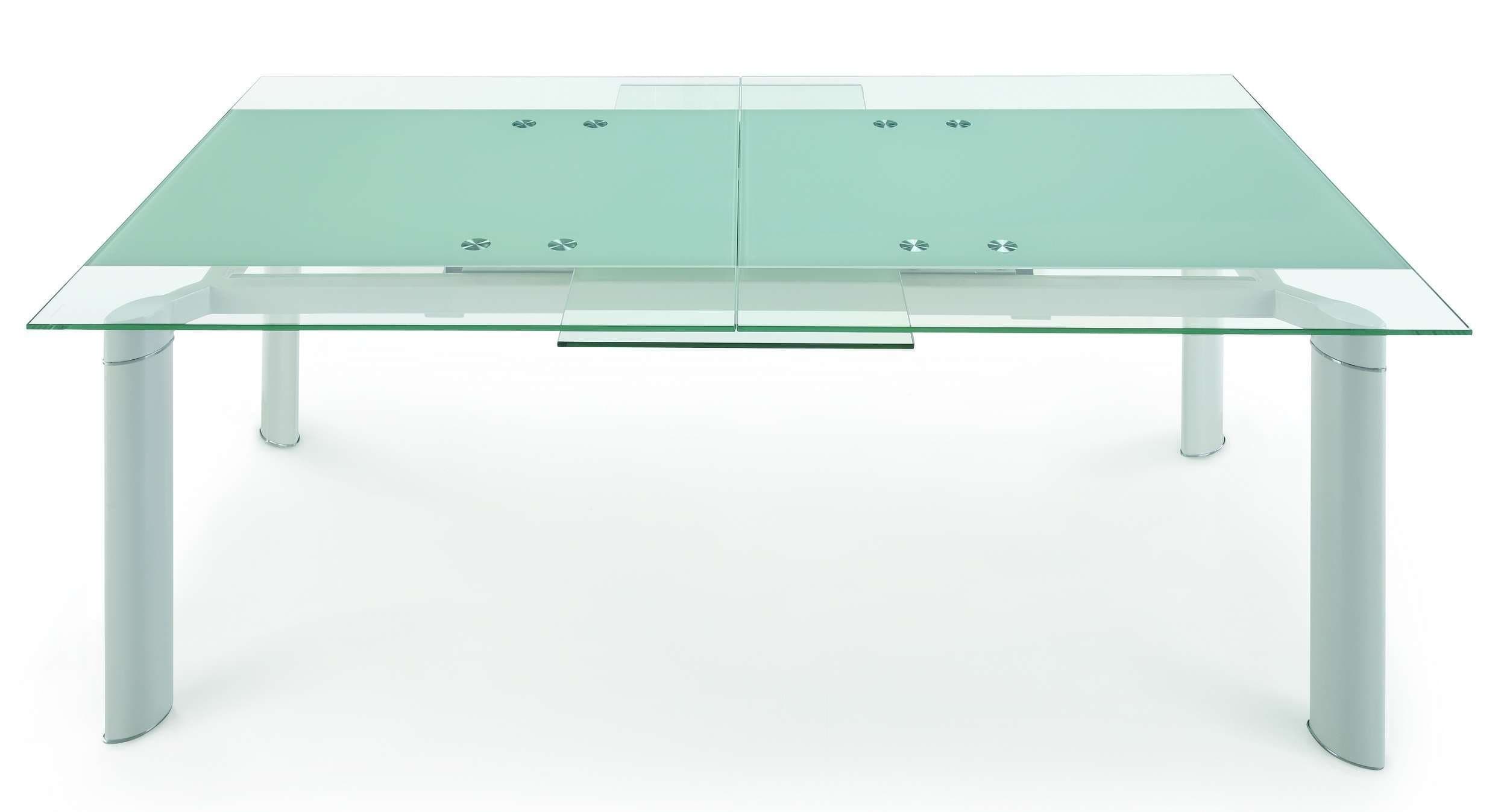 Creative Furniture Chemistry Extendable Dining Table, White/Stripe