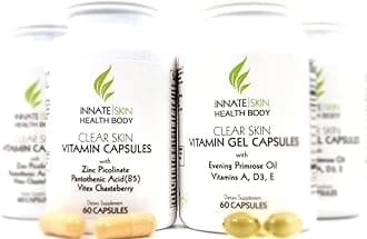 Clear Skin Acne Vitamin System | 20 Antioxidants, Botanicals & Minerals | 60 Count | Pack of 4 | 240 Total Capsules
