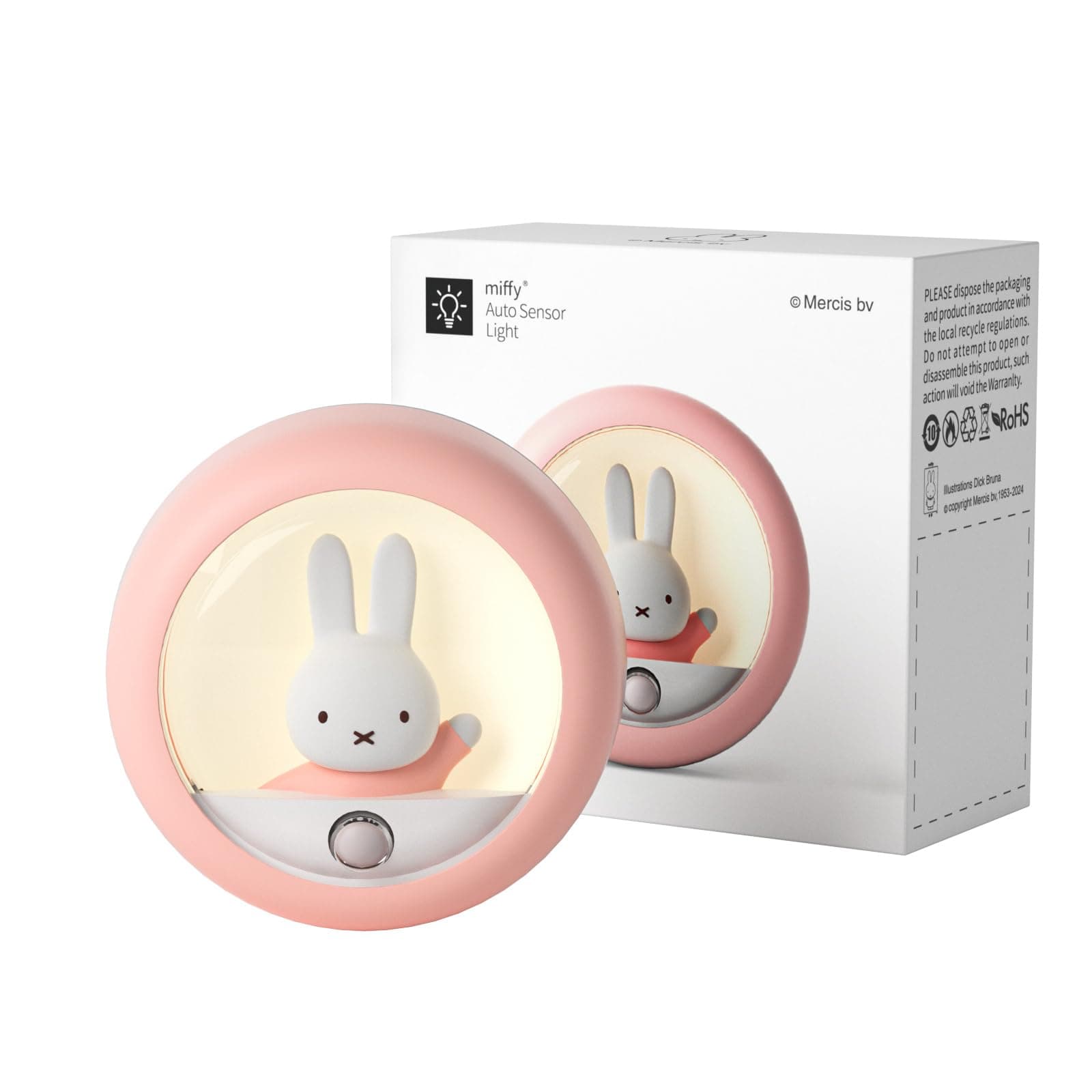 Miffy Motion Sensor Night Light (Pink)