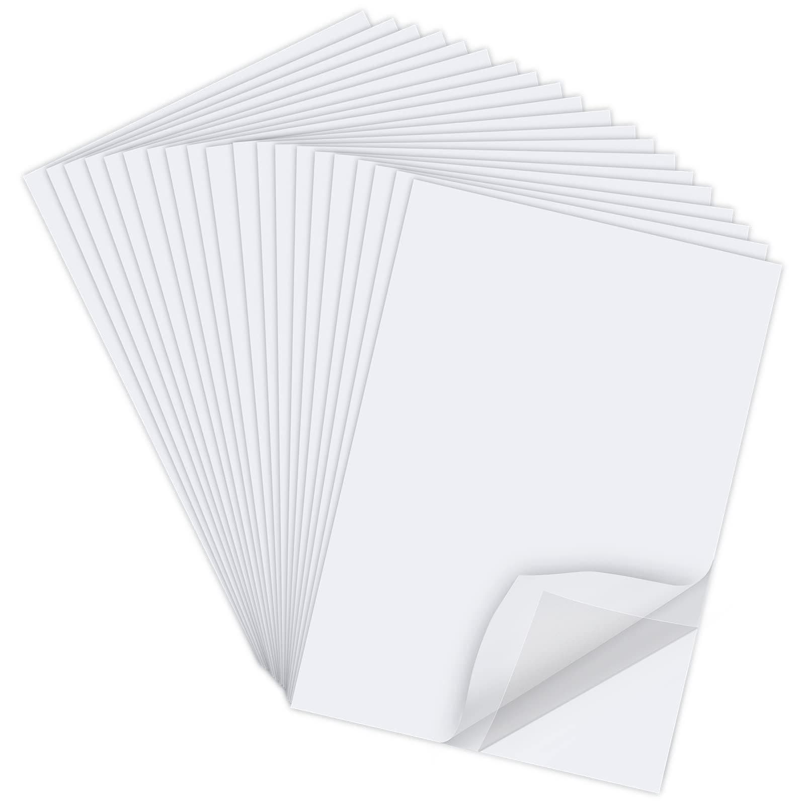 30 Sheets A4 Size 8.3x11.5 Inch Clear Double Sided Adhesive Tape Sheets, Super Strong Sticky Tape, DIY Art, Craft, Home Decorative Tape with White Liner