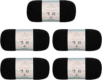 4 ply 60% Cotton 40% Acrylic Yarn - Soft & Durable - 5 x 50g (1.76oz) - 655 Yards for Knitting & Crocheting - Baby Blankets, Amigurumi, Sweaters & More