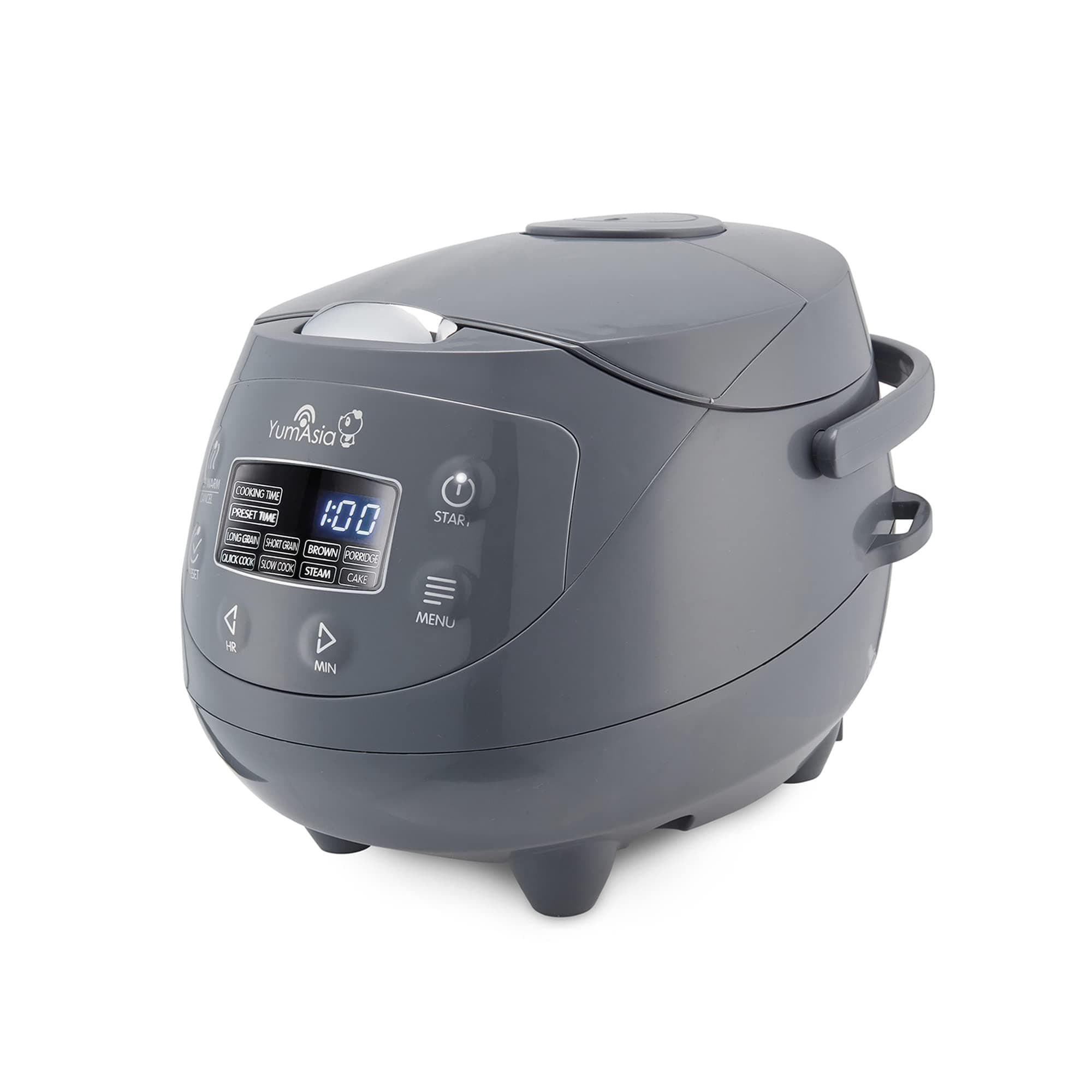 Panda Mini Rice Cooker With Ninja Ceramic Bowl and Advanced Fuzzy Logic (3.5 cup, 0.63 litre) 4 Rice Cooking Functions, 4 Multicooker functions, LED display, 220-240V (Cobalt Grey)