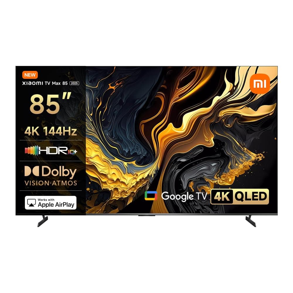 Xiaomi TV Max 85 2025 | Ultra-large 4K display | Quantum Dot display | 144Hz refresh rate, Dolby Vision®, Dolby Atmos®¹ | AI processor | Google TV™³