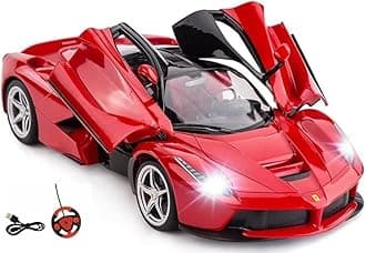 TEC TAVAKKAL Remote Controlled Super Racing Car, Super Racing Sports High Speed Toy Vehicle, Motor RC Chargeable Cars for Kids (Super RC Car Red)